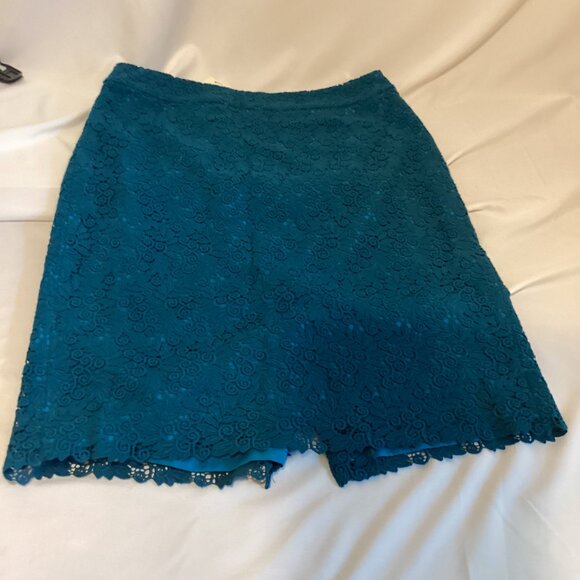 Talbots NWT Teal Lace Skirt – Size 10 Elegant - Picture 4 of 13